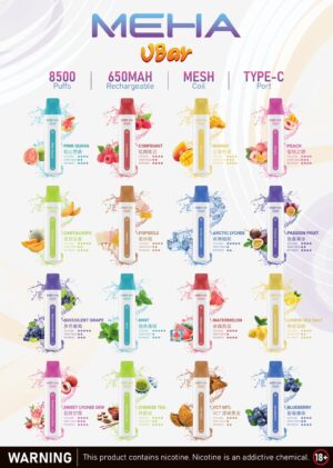 MEHA魅嗨拋棄式🪄8500口可充電小白條🔋(任選10隻送一隻口味請備註)